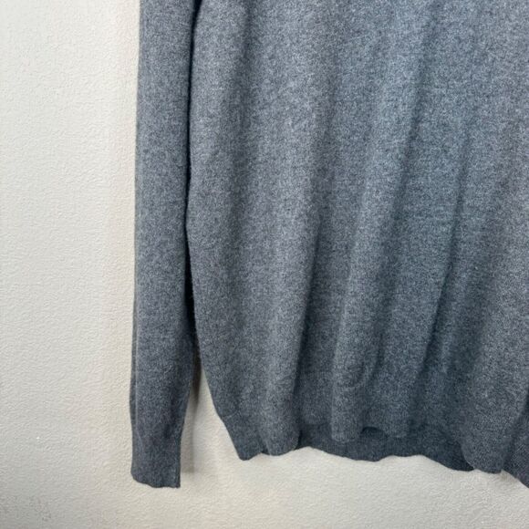 Lands End Mens V-Neck Sweater XL/T 46-48 Gray Soft & Warm Cashmere Blend - Picture 6 of 11